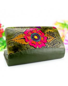 Real leather wallet for women