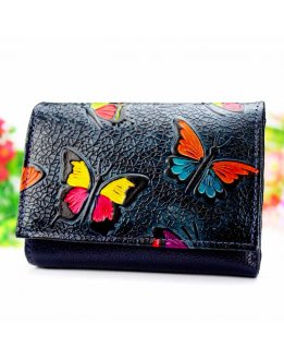 Card wallet, boho wallet, wallet with coin pocket and snap closure